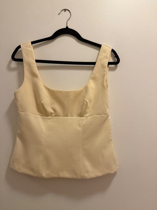 Skipt gult toppstykki