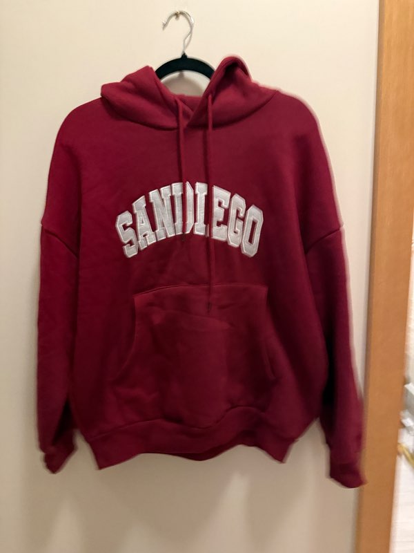 San Diego burgundy hoodie