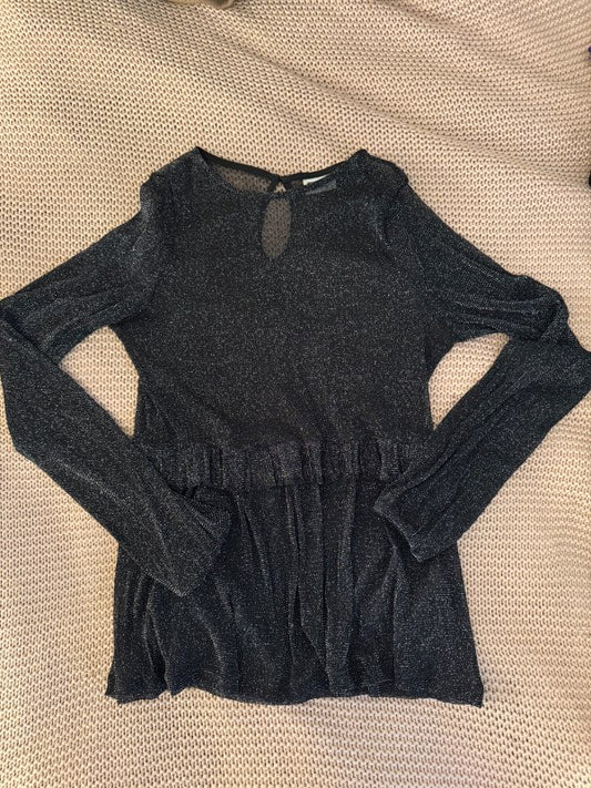 Sheer svartur shimmer bolur