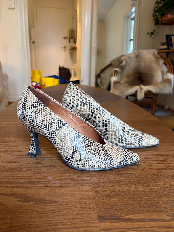 Jodis snake print leður skór