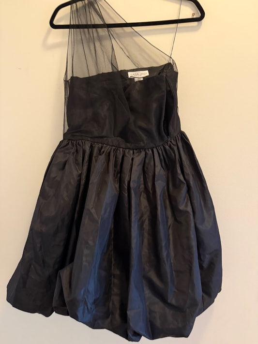 Kara Janx black silk dress (broken zipper)