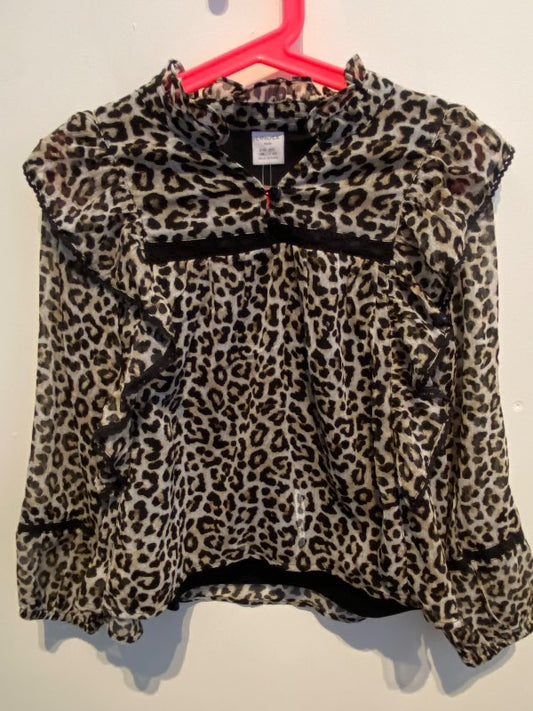 leopard print blússa barna