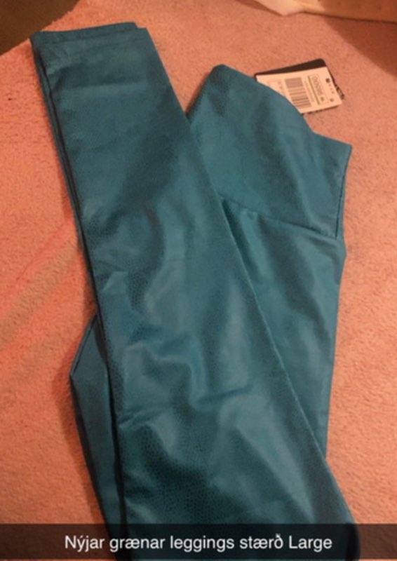 Nýjar grænar “leður” leggings