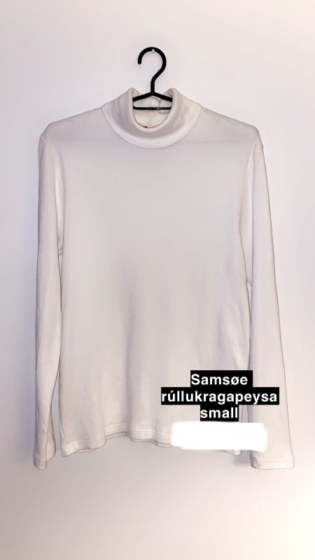 Samsøe hvít rúllukragapeysa S