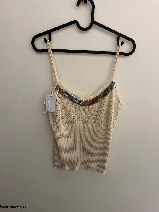 Vintage prjóna toppur