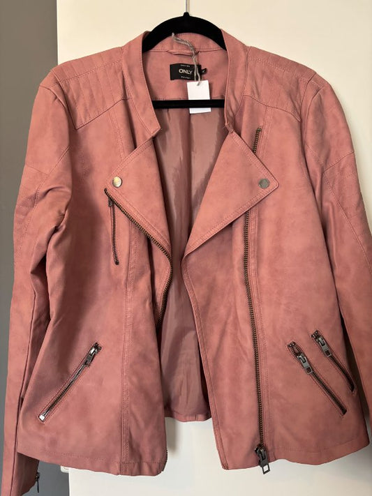 Bleikur stuttur jakki ONLY