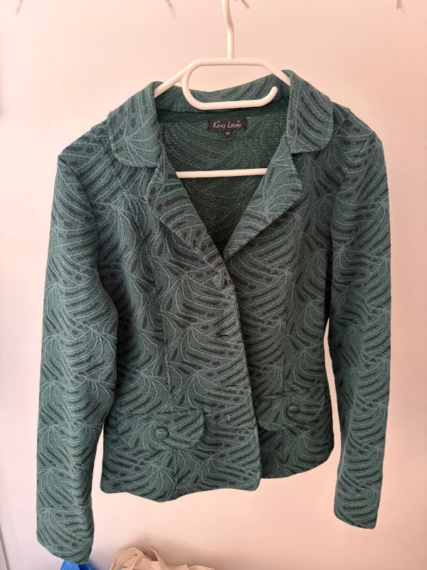 grænn glimmer blazer
