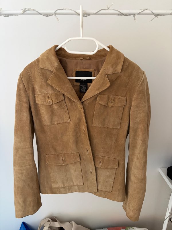 brúnn blazer - leður