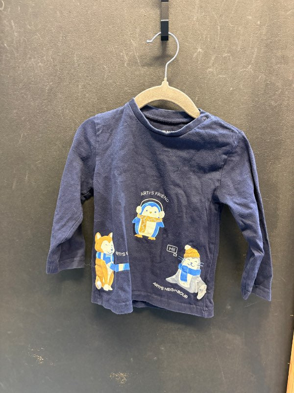 Myoral blár bolur með mörgæs