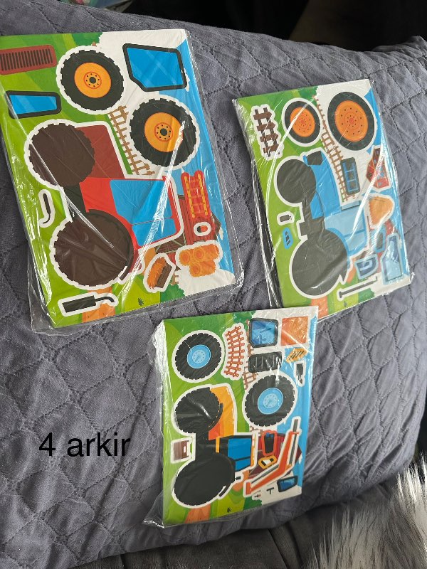 4 arkir vinnuvéla límmiða spjöld