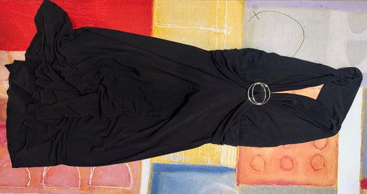 Black halter top dress
