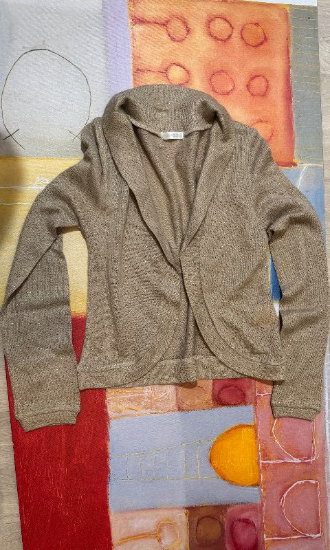 Glimmer cardigan í beige lit