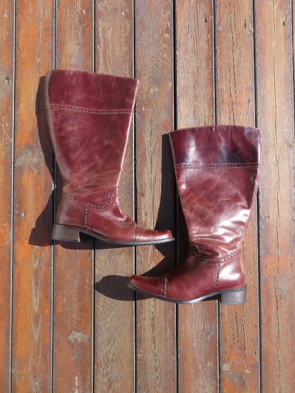 Vintage dökkbrúnir boots