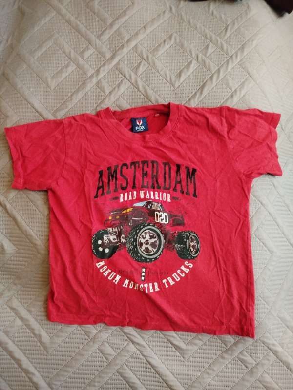 Stuttermabolur rauður