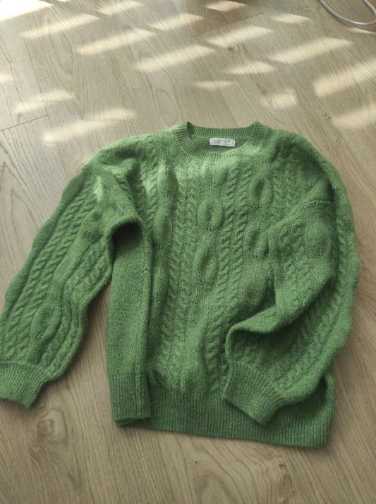 Grænn ullarpeysa L