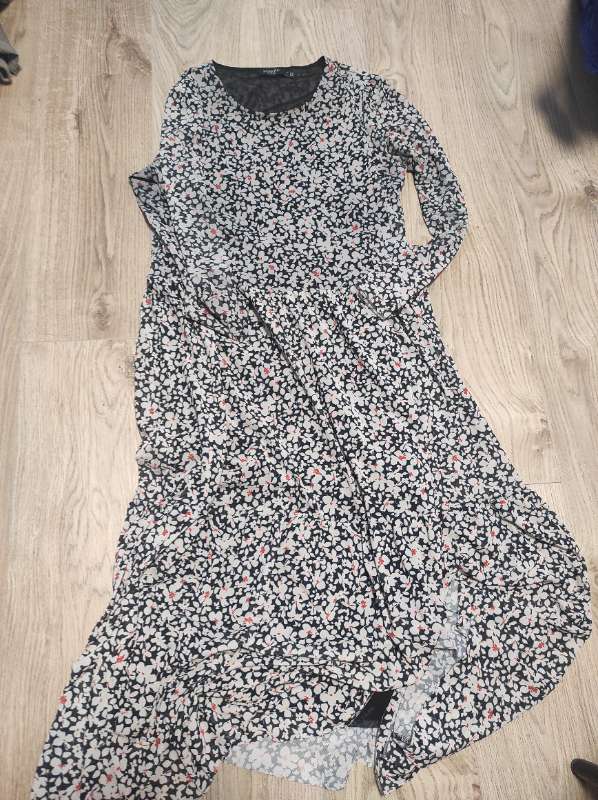Kjól  SOAKED XL GRA BLOM