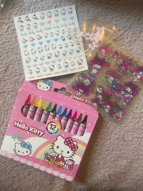 Nýr Hello Kitty pakki litir naglalímmiðar ofl