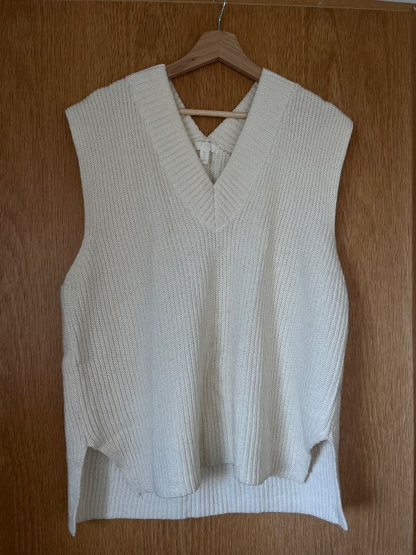 Hvítt vesti oversized