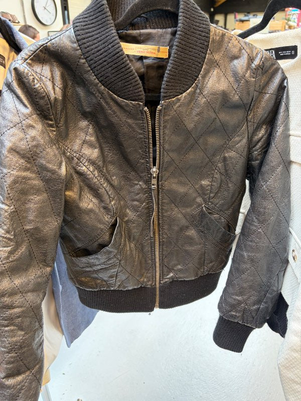 Black leather jacket