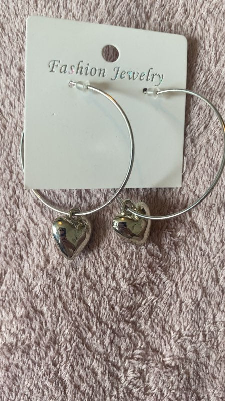Hjarta hoops eyrnalokkar