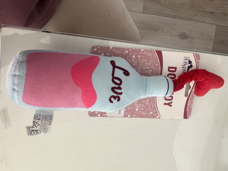 Love flaska með kaðli ný hundaleikfang