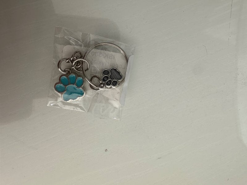 Blá loppa lyklakippa
