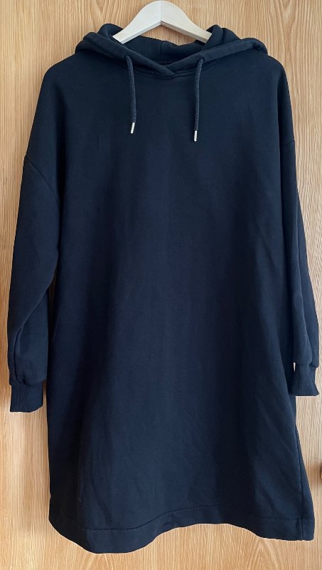 Lindex síð hettupeysa svört