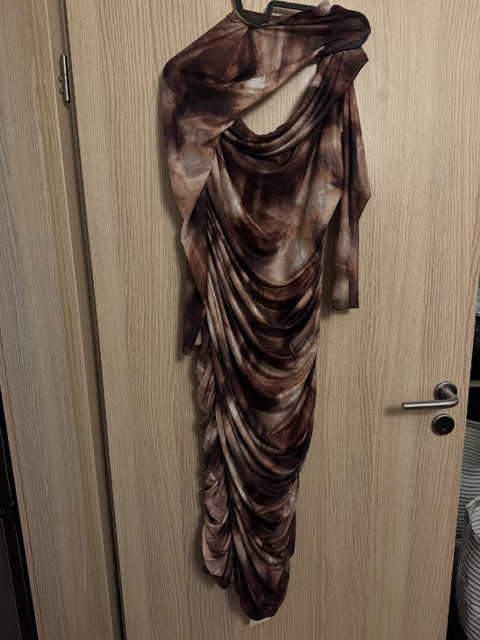 Brúnn one arm kjóll Shein
