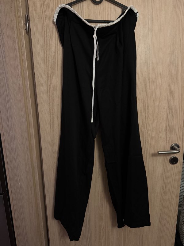 Svartar beinar buxur Shein