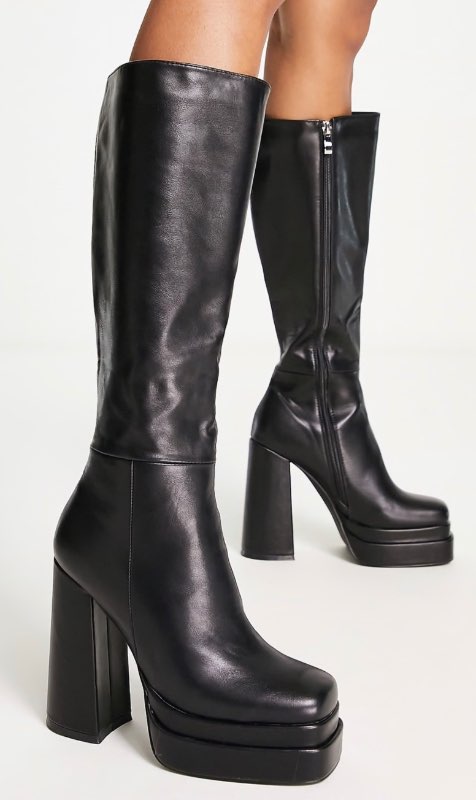Asos svört stígvél