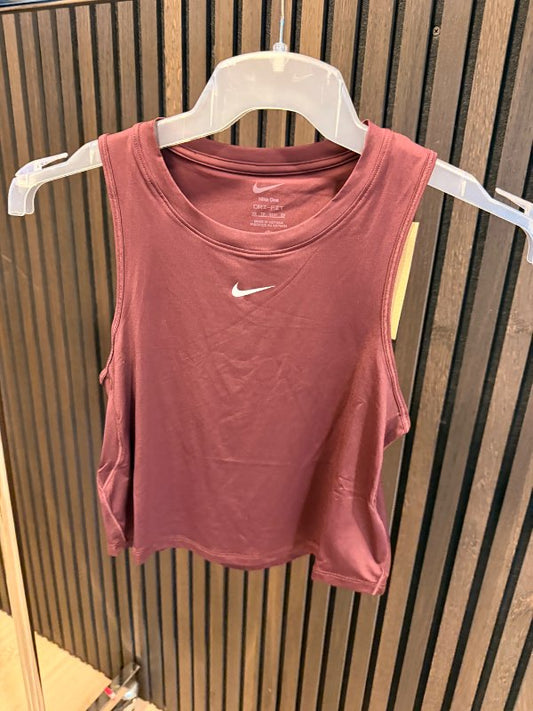 NIKE Hlýrabolur stuttur vínrauður