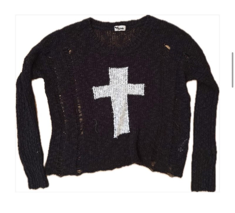 Vintage distressed peysa