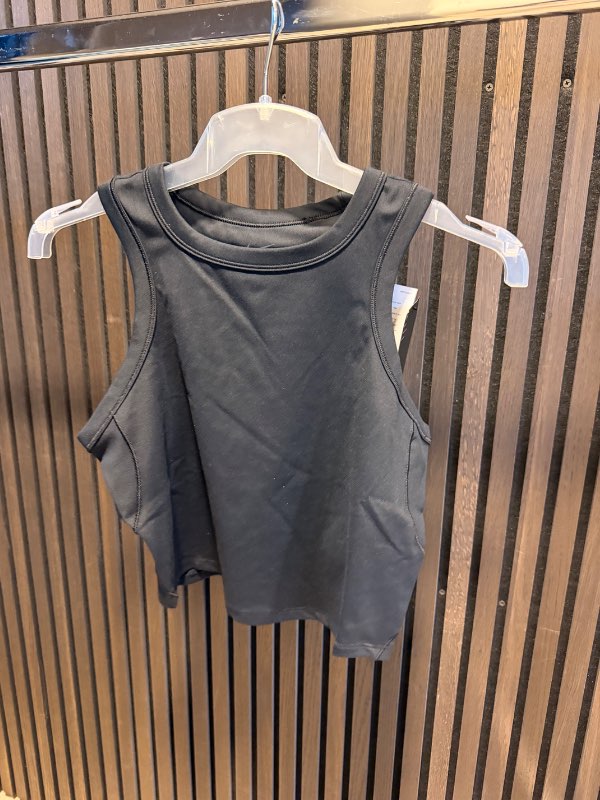 NIKE cropped svartur hlýrabolur þröngur