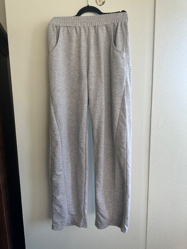 Gráar joggingbuxur