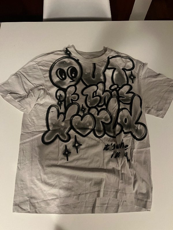 Bershka stuttermabolur - hvítur og grár