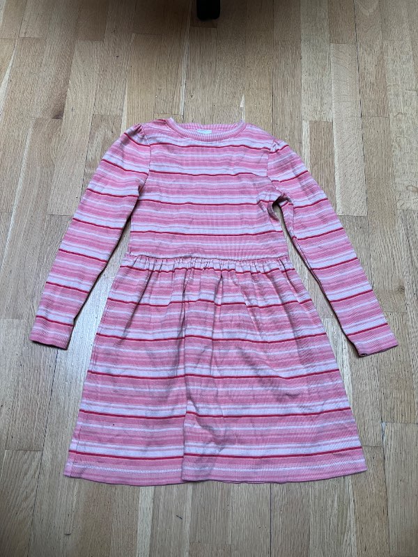 Kjóll röndóttur bleikur