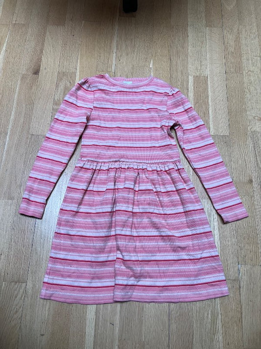 Kjóll röndóttur bleikur