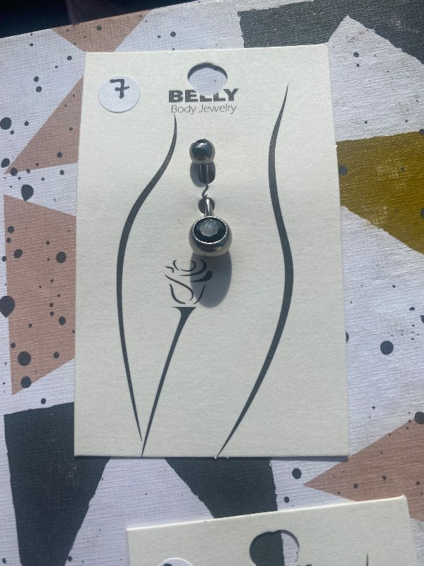Stainless steel belly button ring