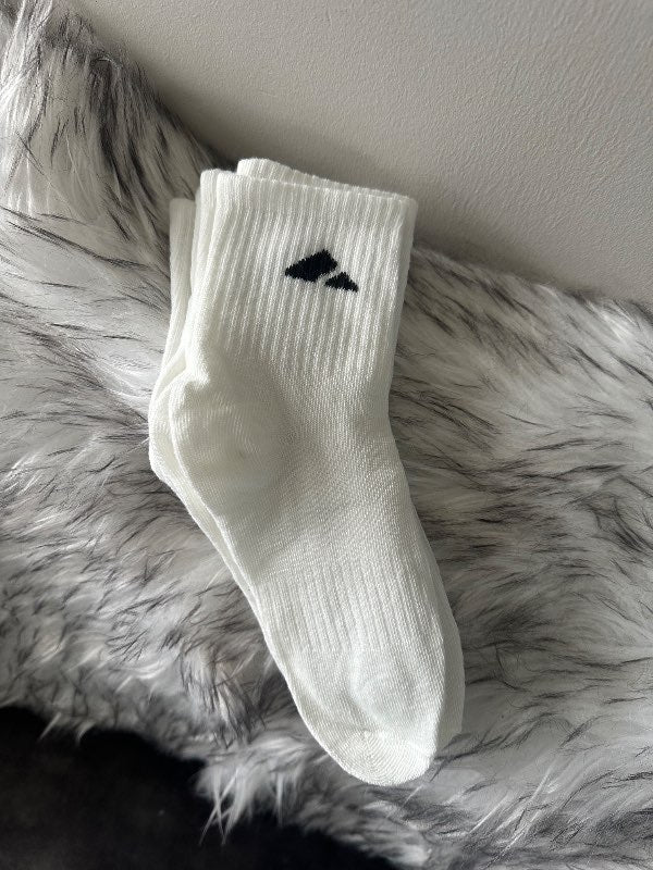 5pör hvítir sokkar st.37-40