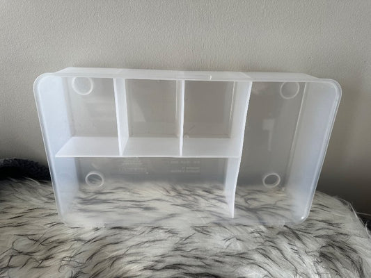 Glært box með 5 hólfum