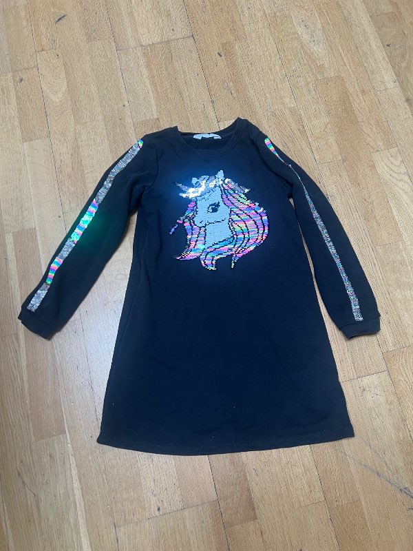 Kjóll unicorn svartur