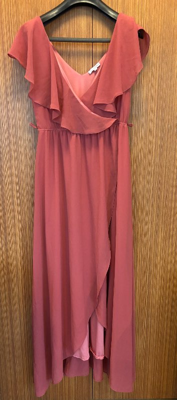 Vintage kjóll bleikur/orange s/m