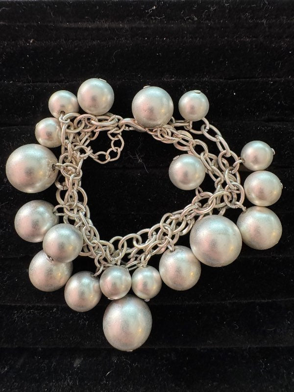 Armband silv. perlur