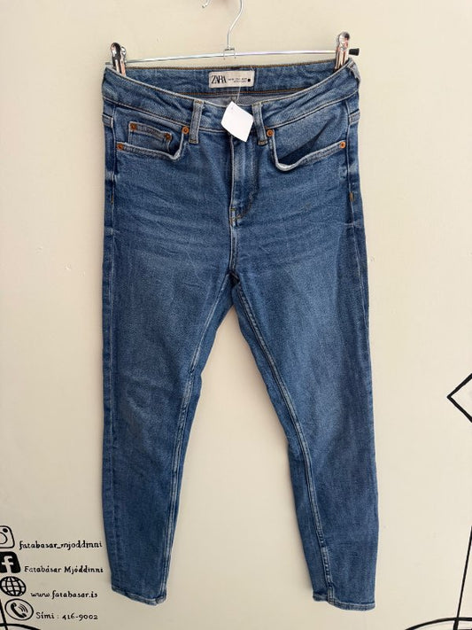zara bláar gallabuxur