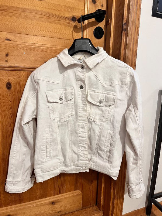 Zara hvítur gallajakki