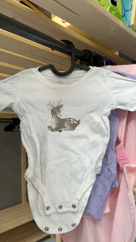 Samfella hvít bambi
