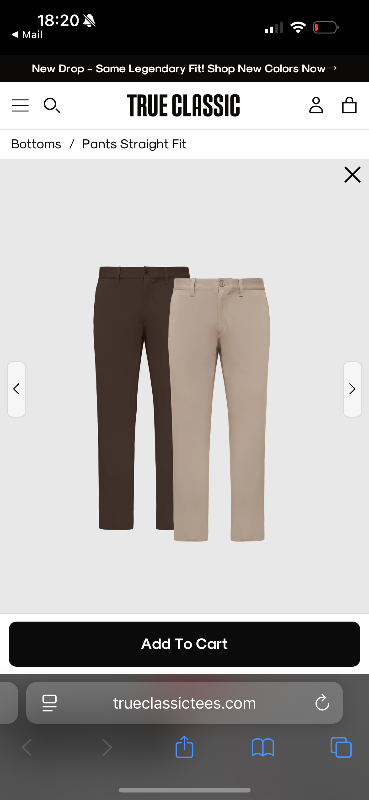 TrueClassic chino buxur