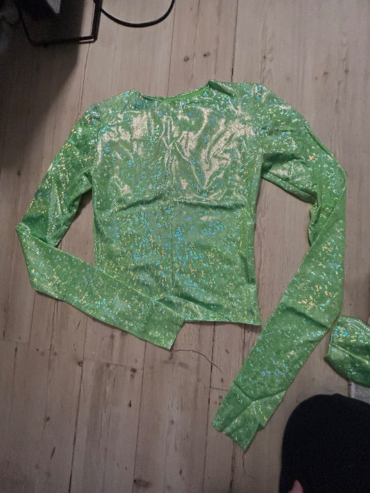 green glitter tops