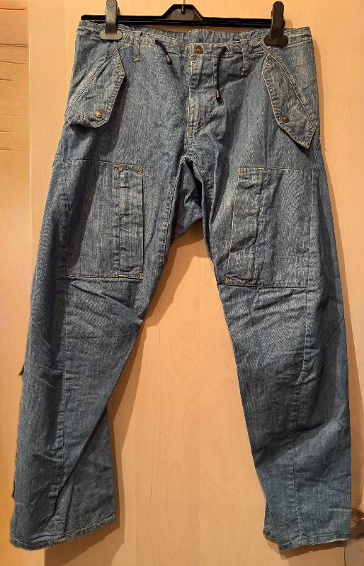 Fornarina vintage gallabuxur ljósbláar