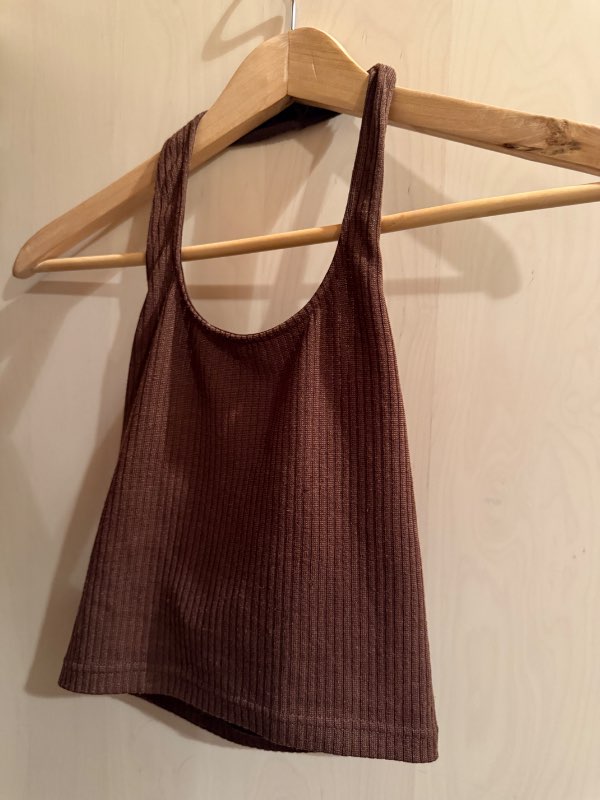 Brúnn halterneck toppur